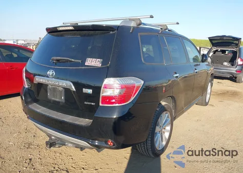 2008 Toyota Highlander Hybrid Limited из США, поврежденный, VIN JTEEW44A682016360